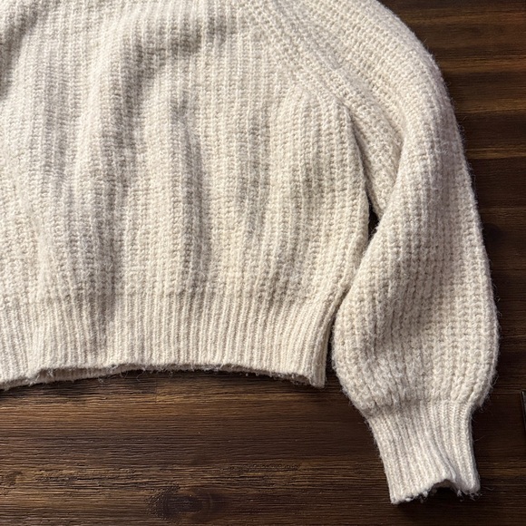 Universal Thread Thick Cream Knit Mock Neck Sweater Medium - Picture 4 of 10